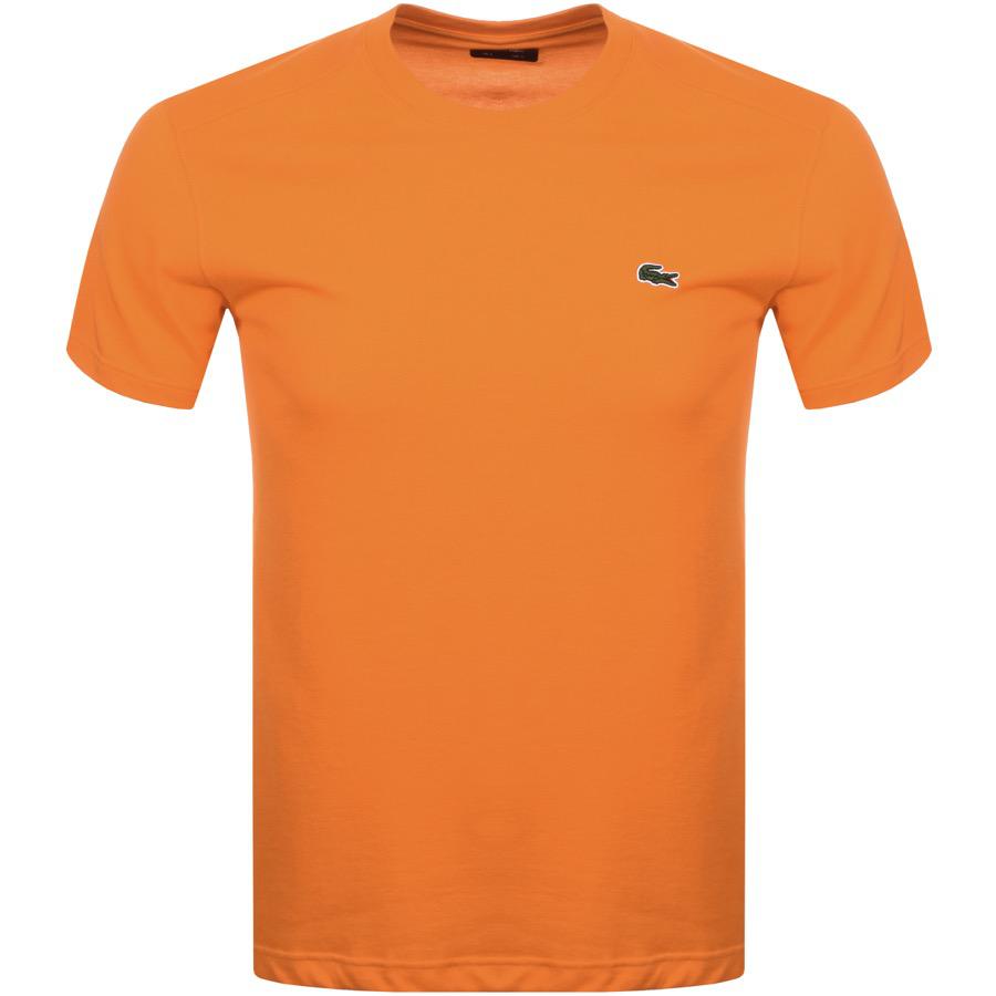 orange lacoste t shirt