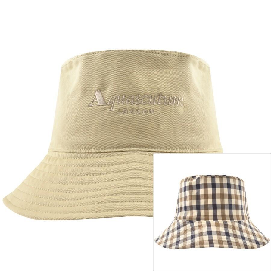 Aquascutum Reversible Bucket Hat in Natural for Men | Lyst