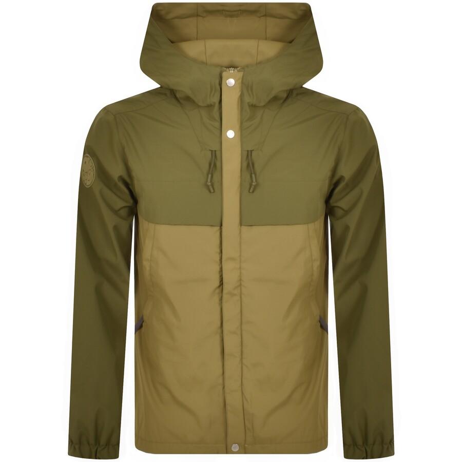 PRETTY GREEN COAT TILBY MENS KHAKI QUILTED HOODED JACKET
