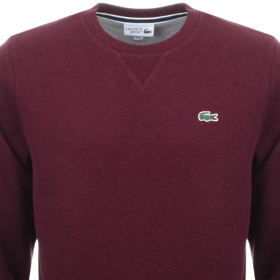 lacoste burgundy sweatshirt