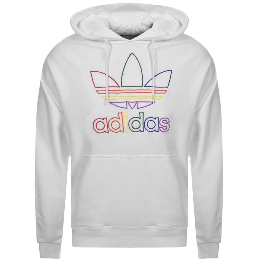 pride trefoil outline hoodie