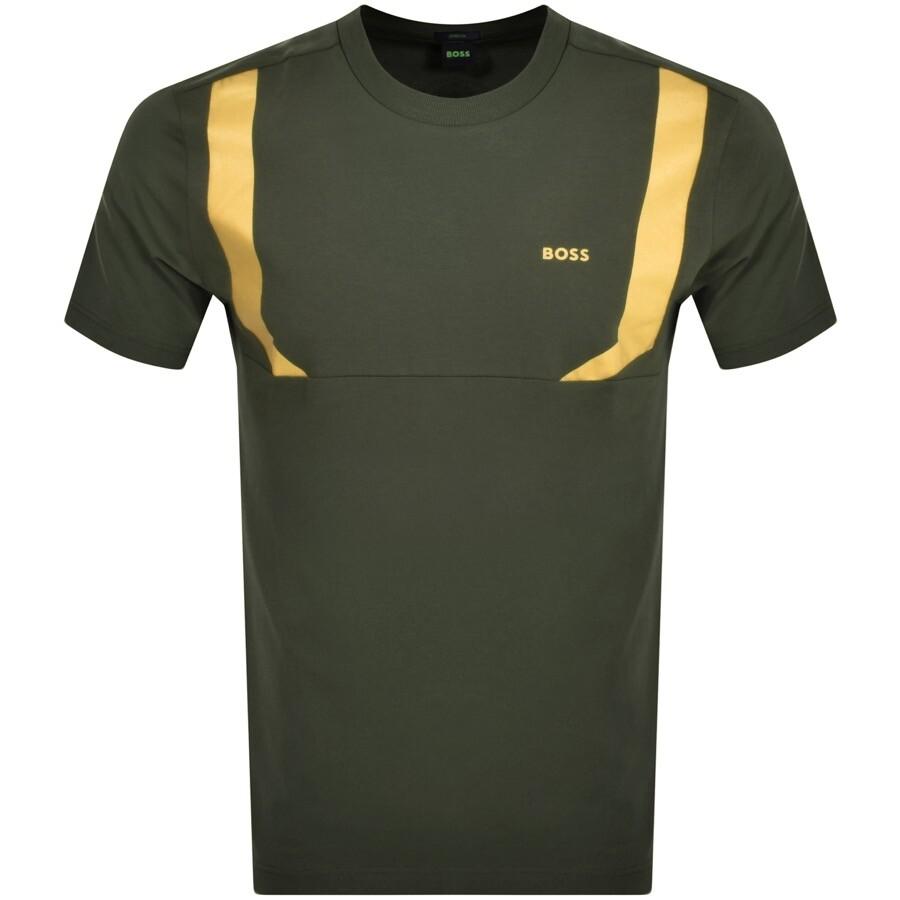 Hugo boss green black t cheap shirt