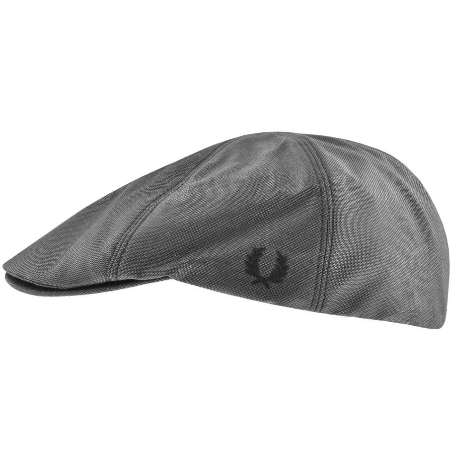 fred perry flat cap black