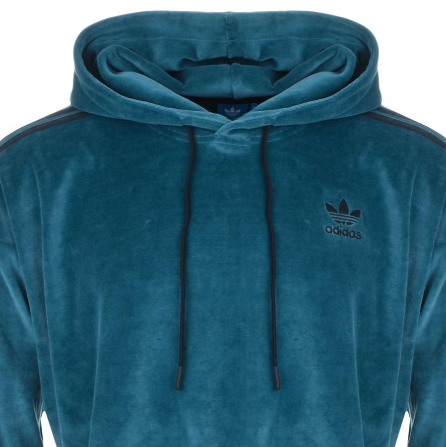 adidas Originals Cotton Originals Ob Velour Hoodie Green for Men - Lyst