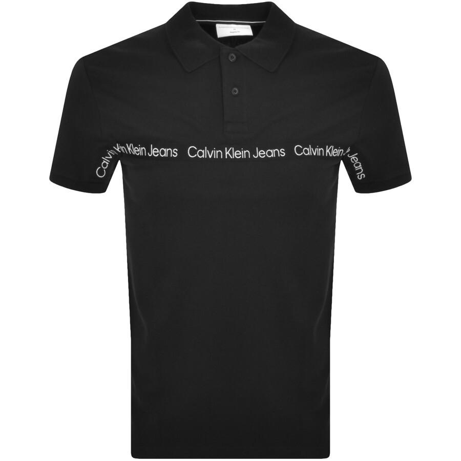 Calvin Klein Jeans Polo T Shirt in Black for Men | Lyst