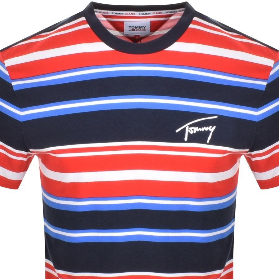 Tommy Hilfiger Signature Stripe T Shirt in Blue for Men | Lyst