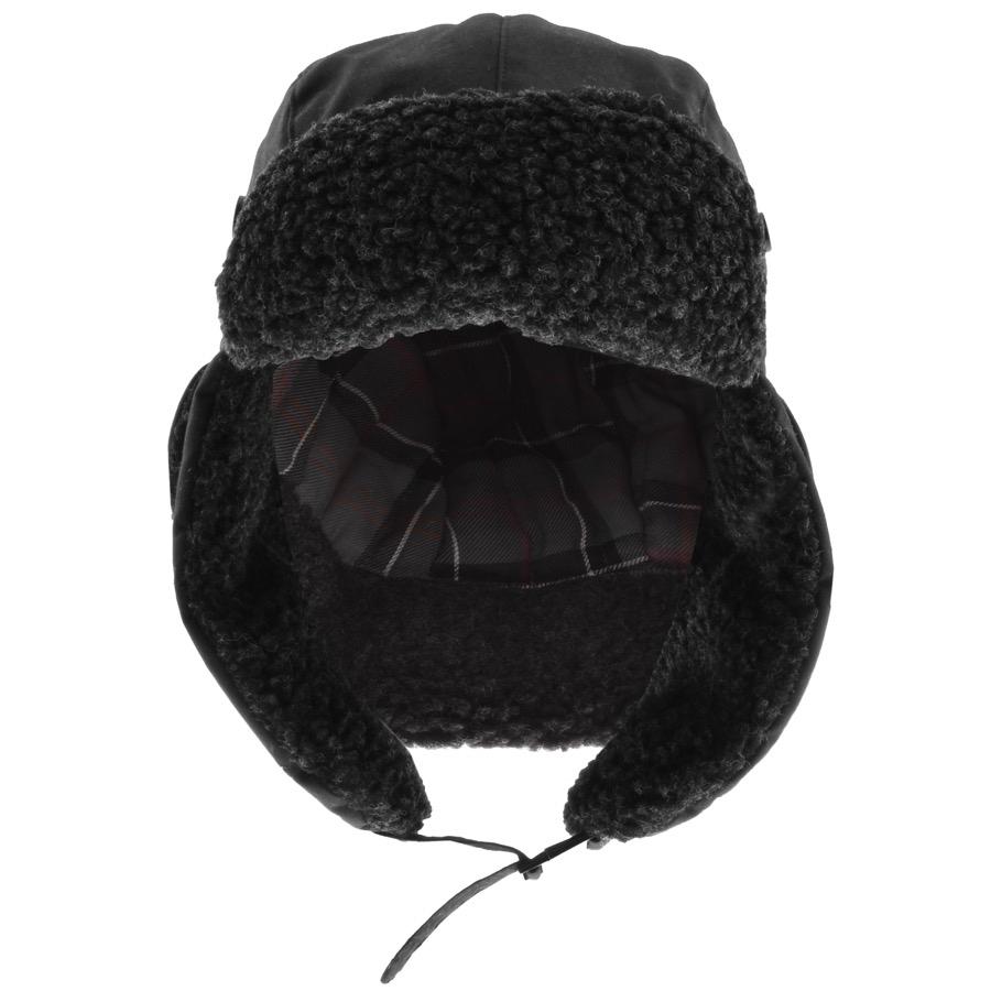 barbour trapper hat black
