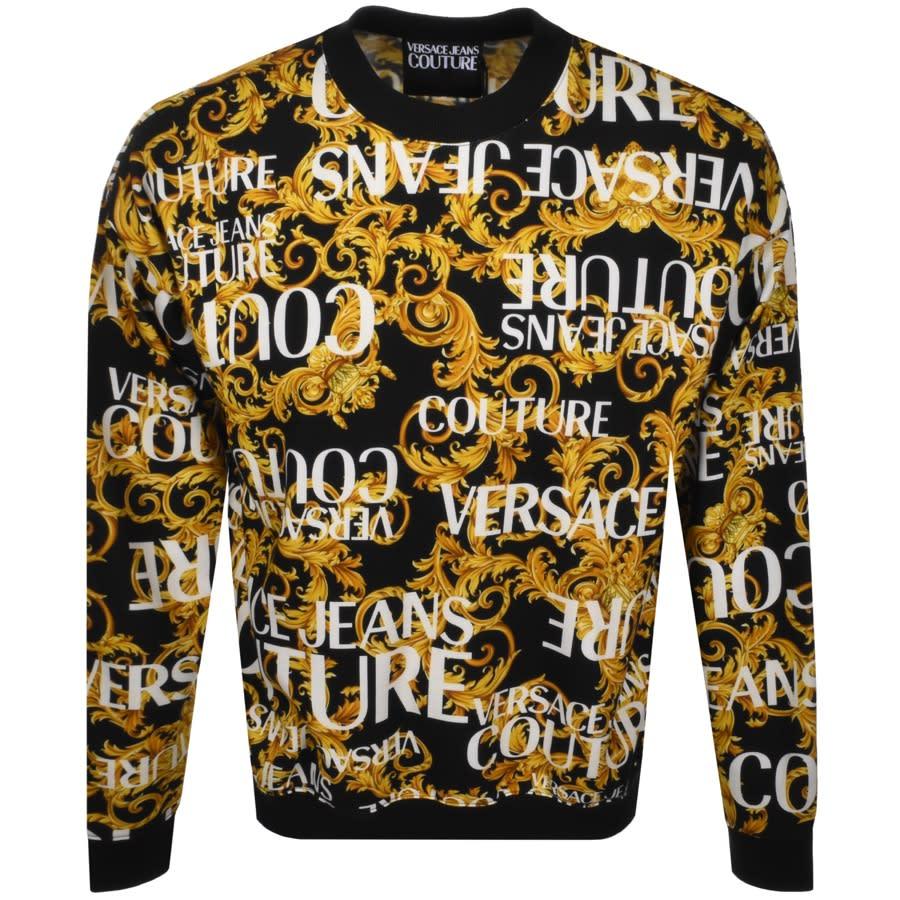 versace jeans crew neck sweatshirt black