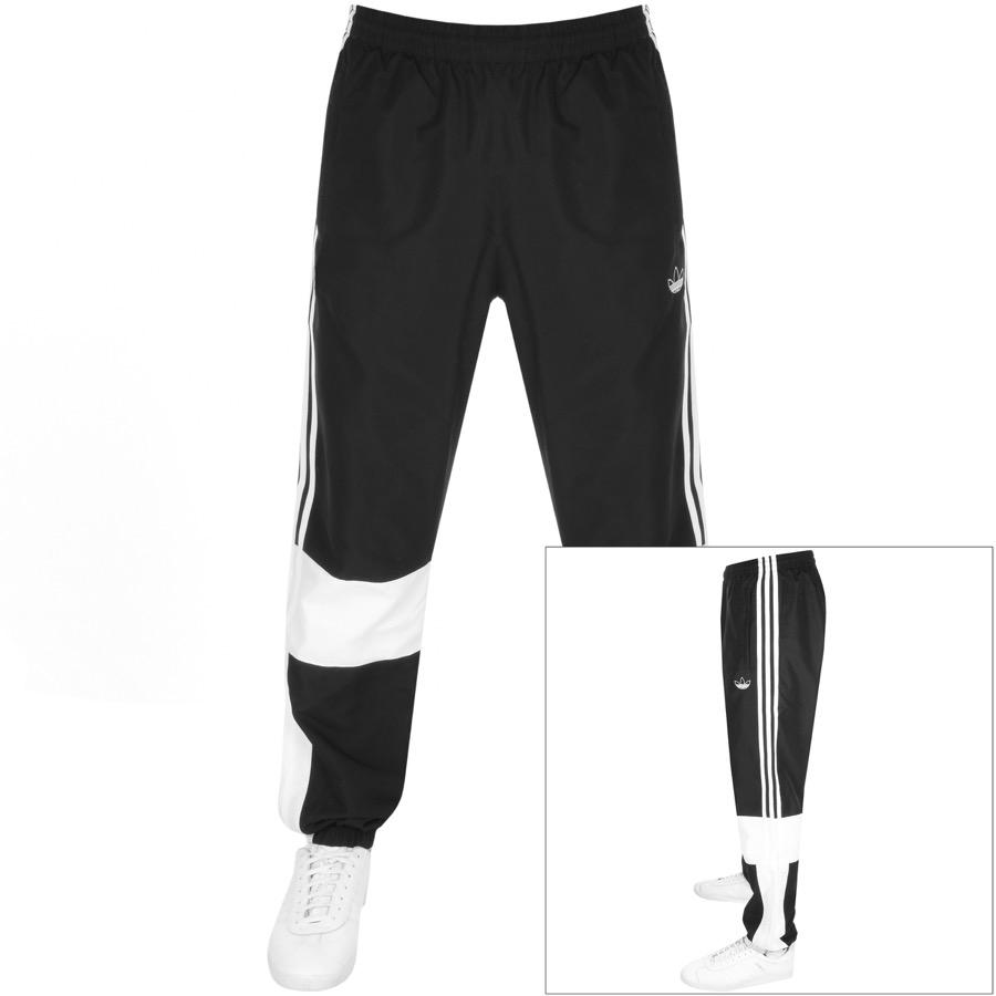 black and white adidas joggers