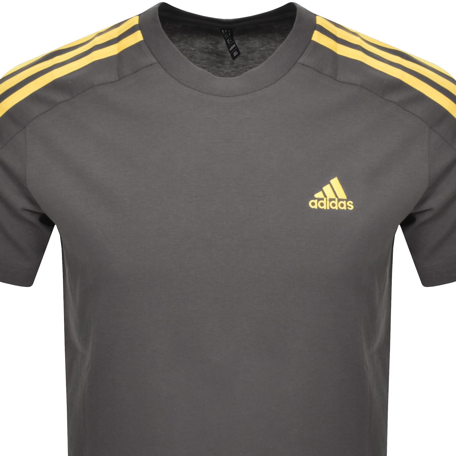 adidas Originals Adidas Sportswear Stripes T Shirt in Grey for