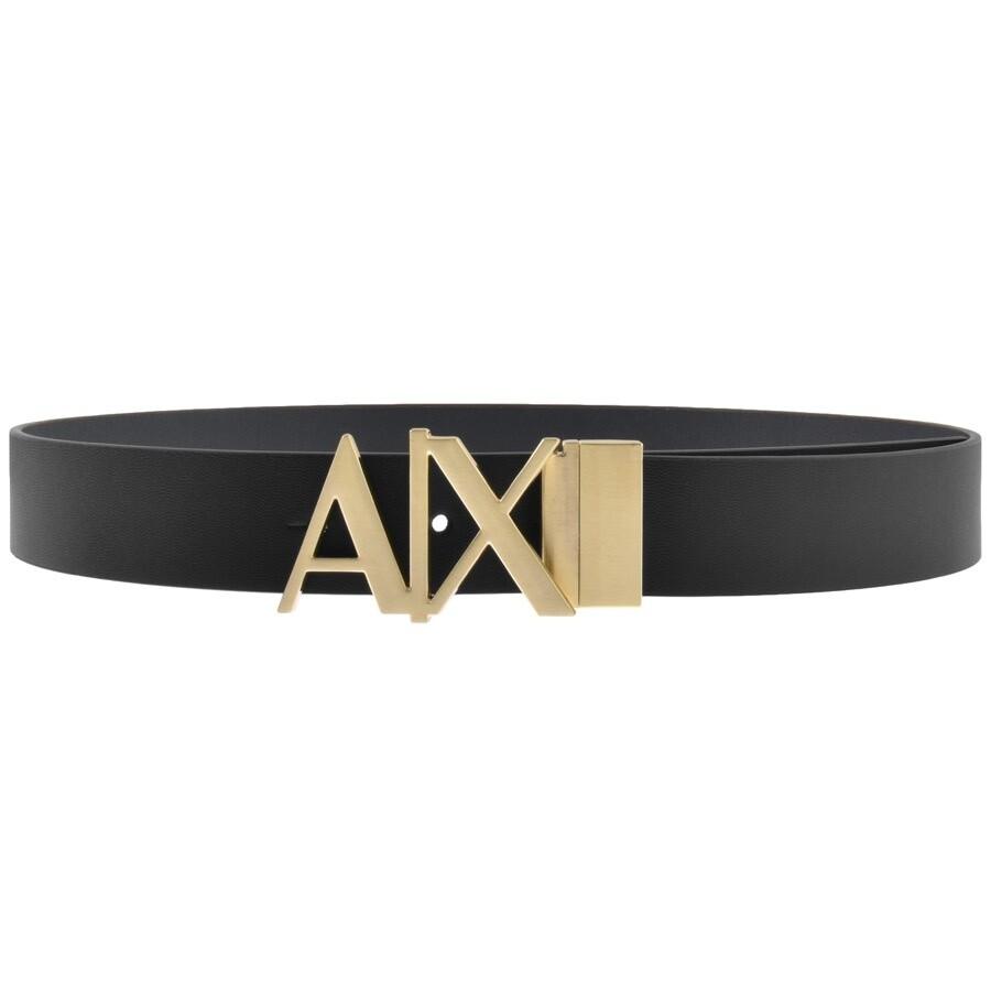 accent Søg Nikke Armani Exchange Reversible Plate Belt in Black for Men | Lyst