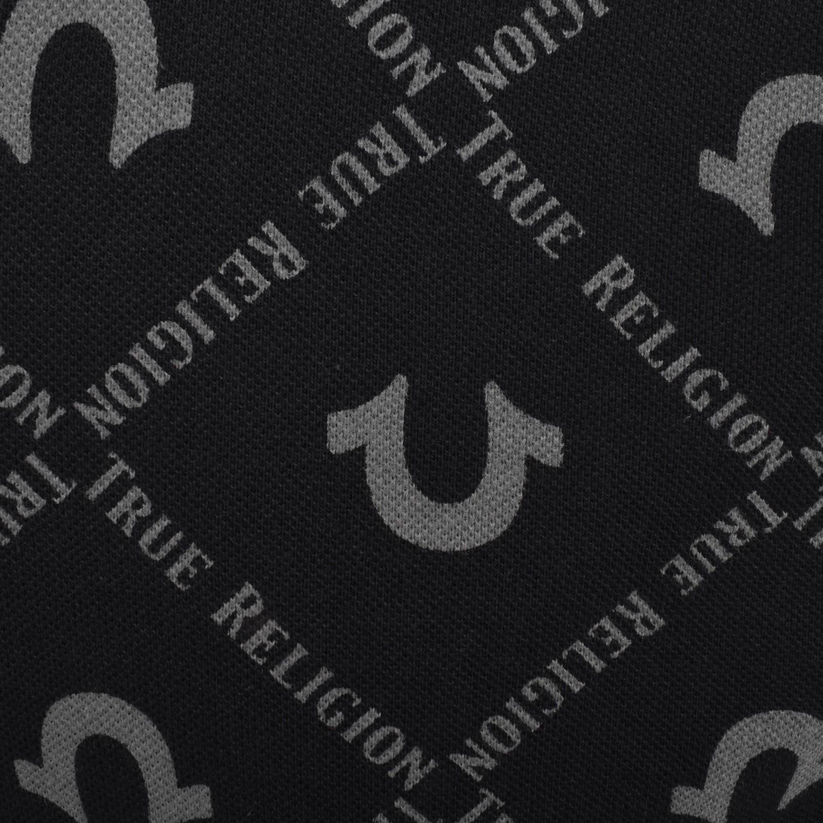 TRUE RELIGION Aop Zip Polo Jet in Black for Men Lyst UK