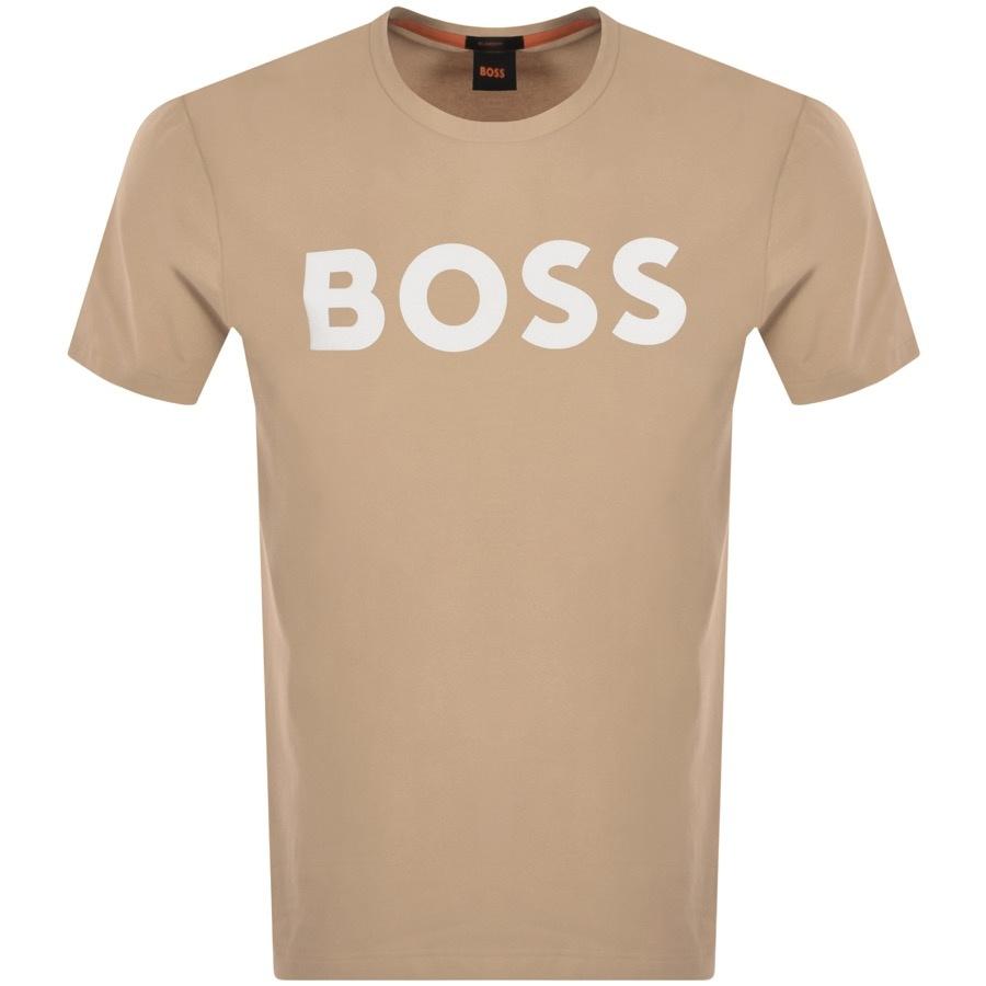 BOSS by HUGO BOSS Boss Thinking 1 Logo T Shirt in Natural for Men | Lyst