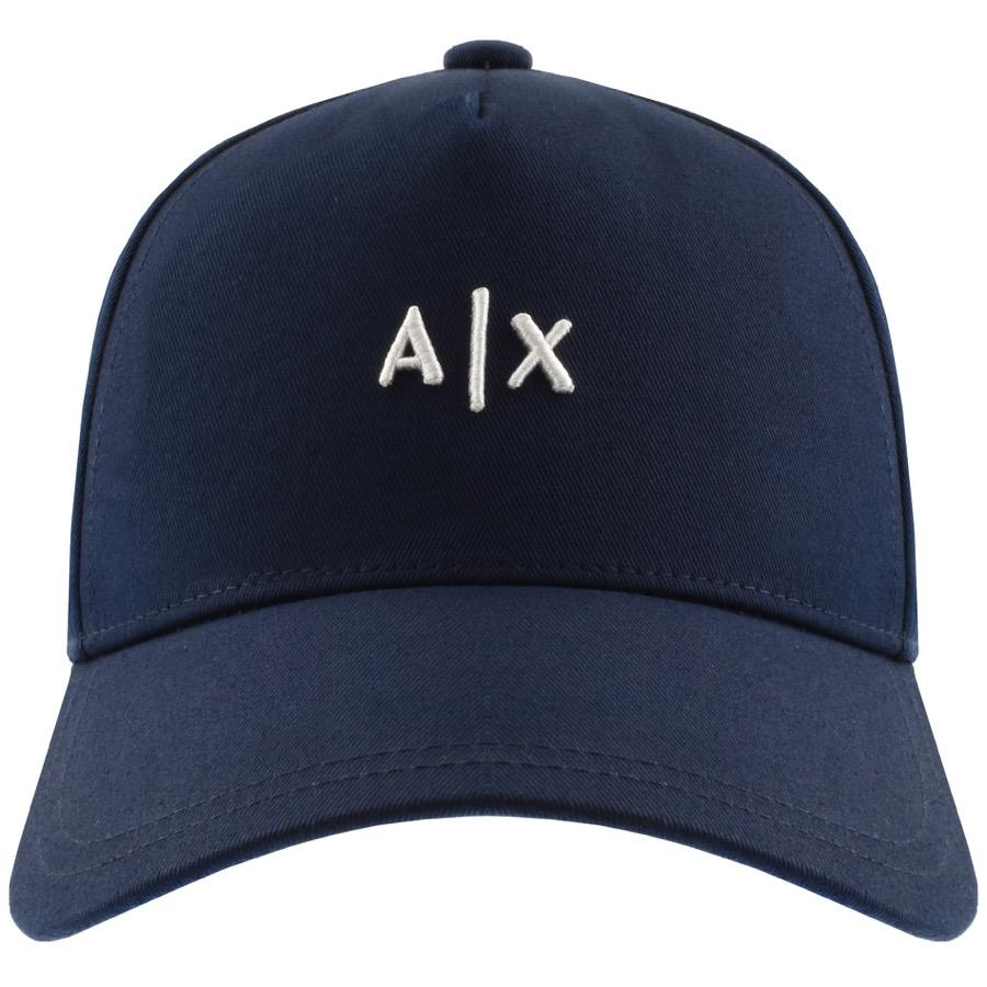 Armani Exchange Cotton Logo Baseball Cap in Navy (Blue) for Men Lyst