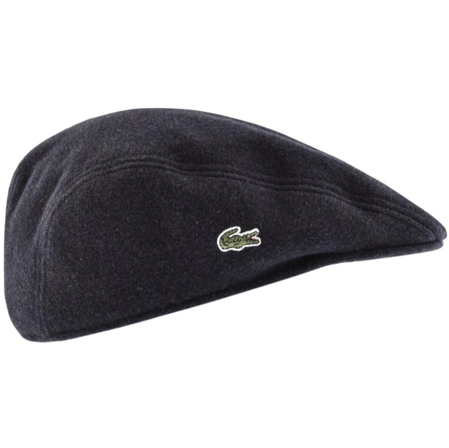 lacoste flat cap white