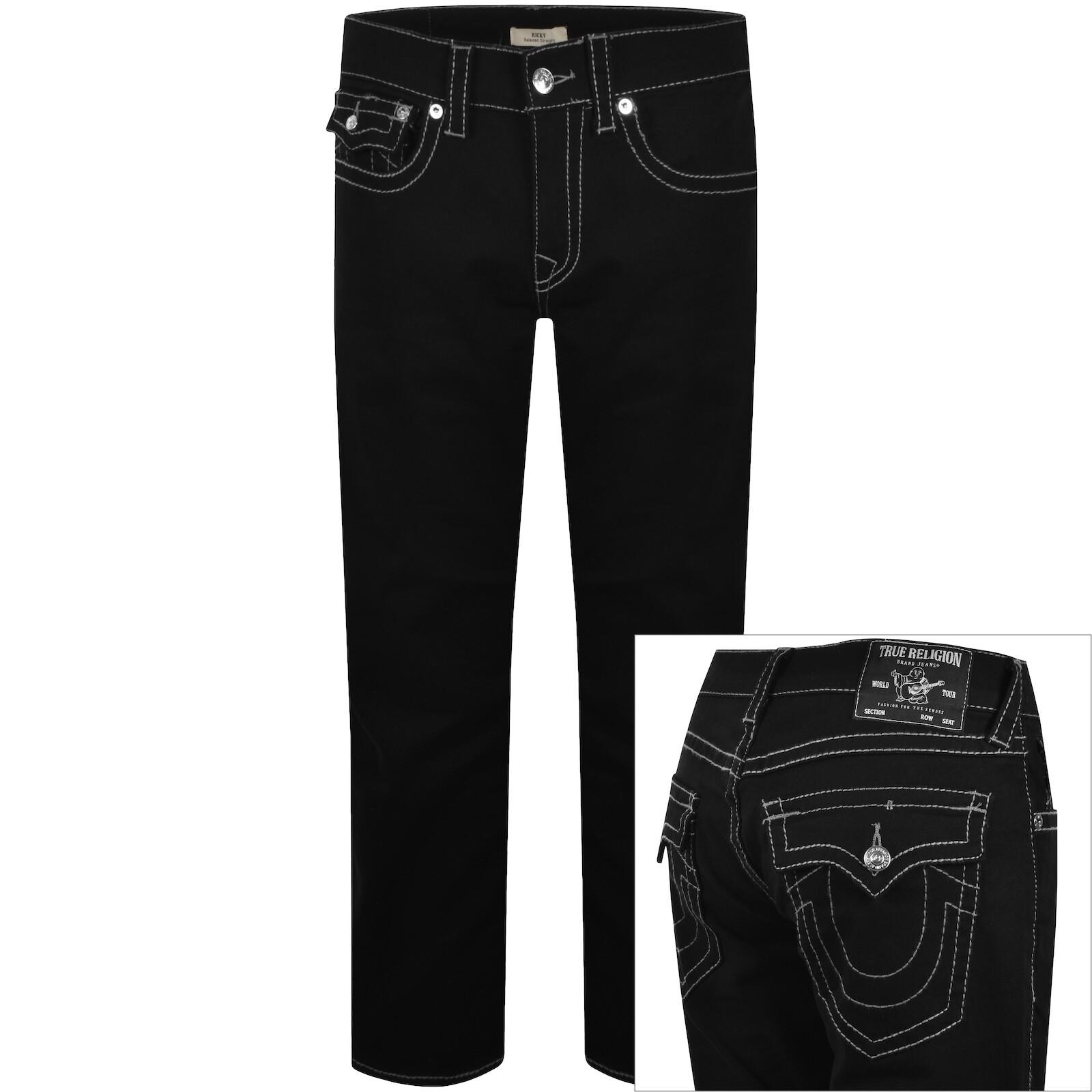 TRUE RELIGION Ricky Relaxed Straight Jeans in Black for Men | Lyst