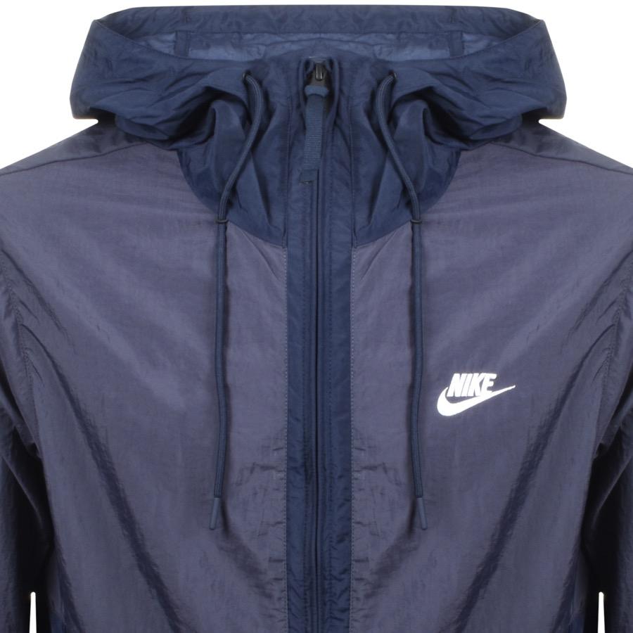 Nike Synthetic Hooded Jacket Navy in Blue for Men Lyst