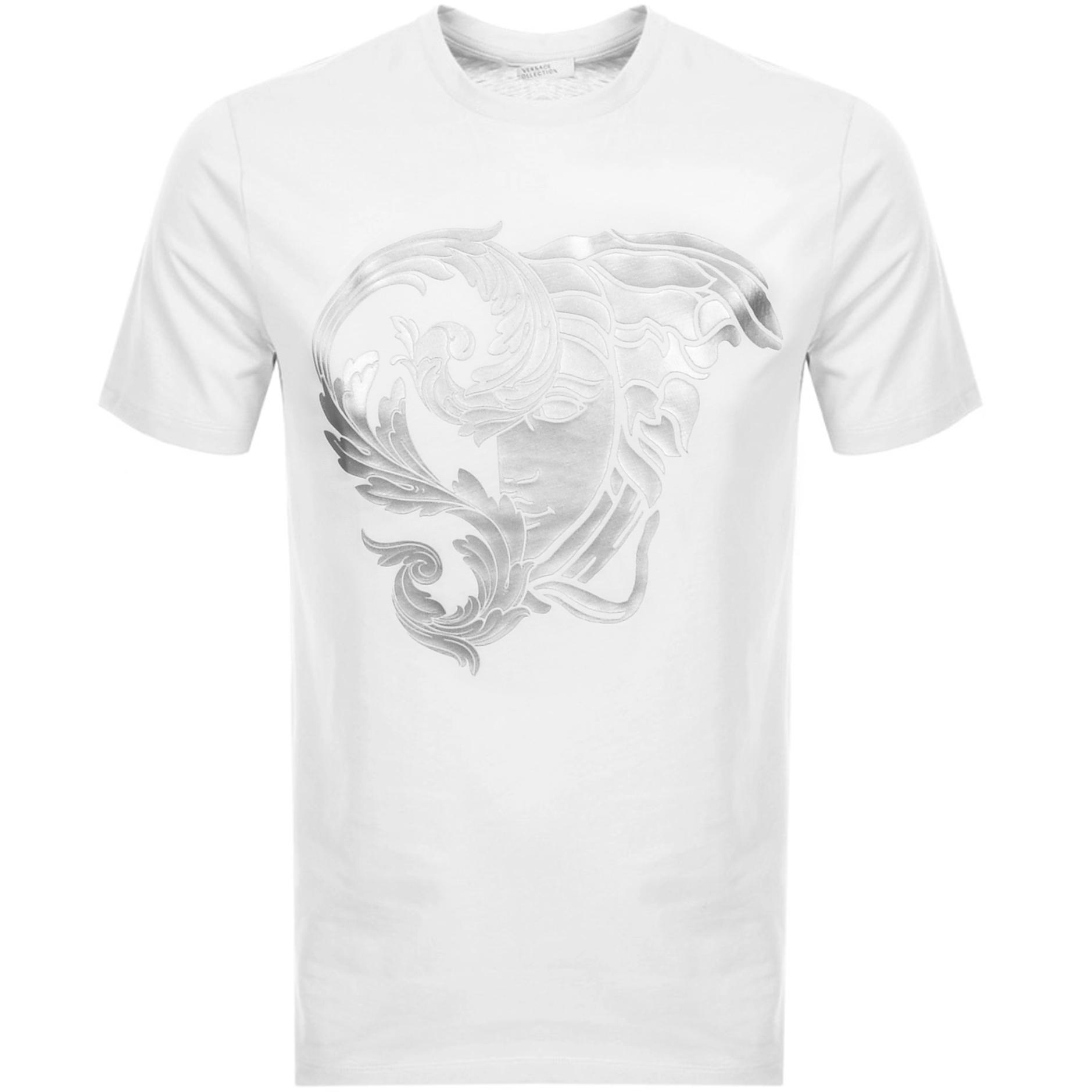 Versace Cotton Medusa Logo T Shirt in White for Men - Lyst