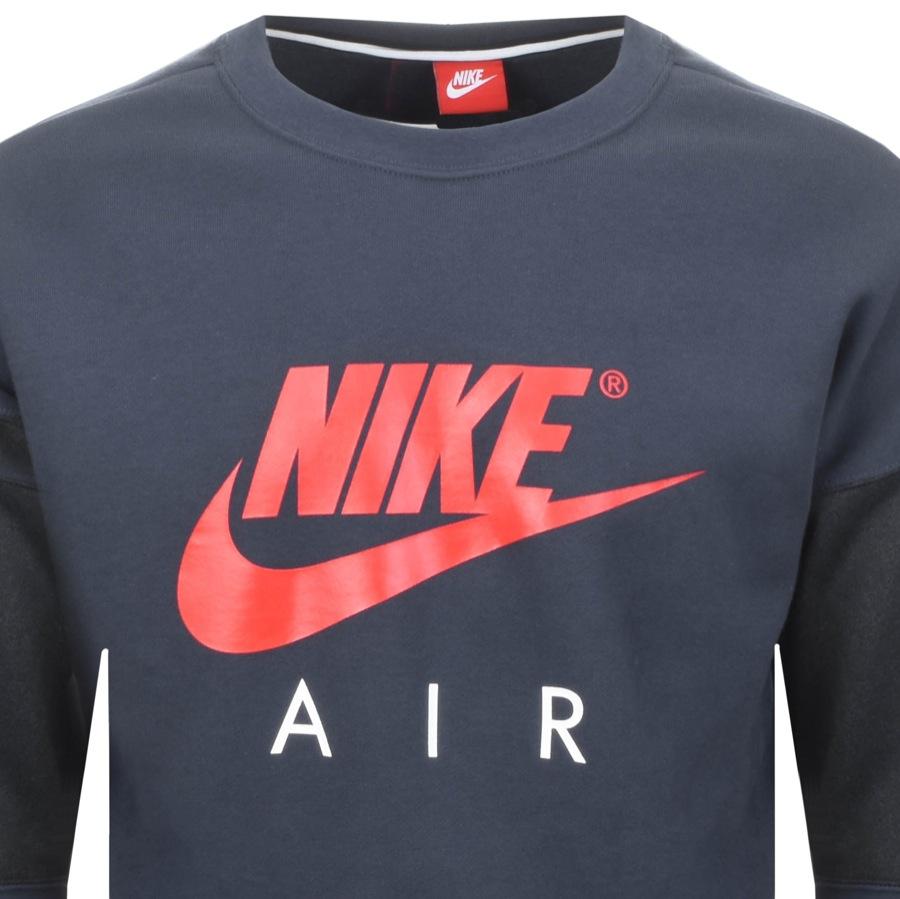 Nike Cotton Crew Neck Air Jumper Navy in Blue for Men - Lyst