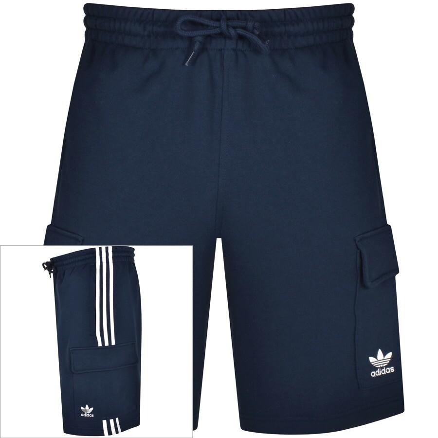adidas Originals Adidas Three Stripe Cargo Shorts in Blue for Men | Lyst