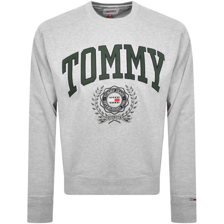 Tommy Hilfiger Boxy College Sweatshirt in Gray for | Lyst