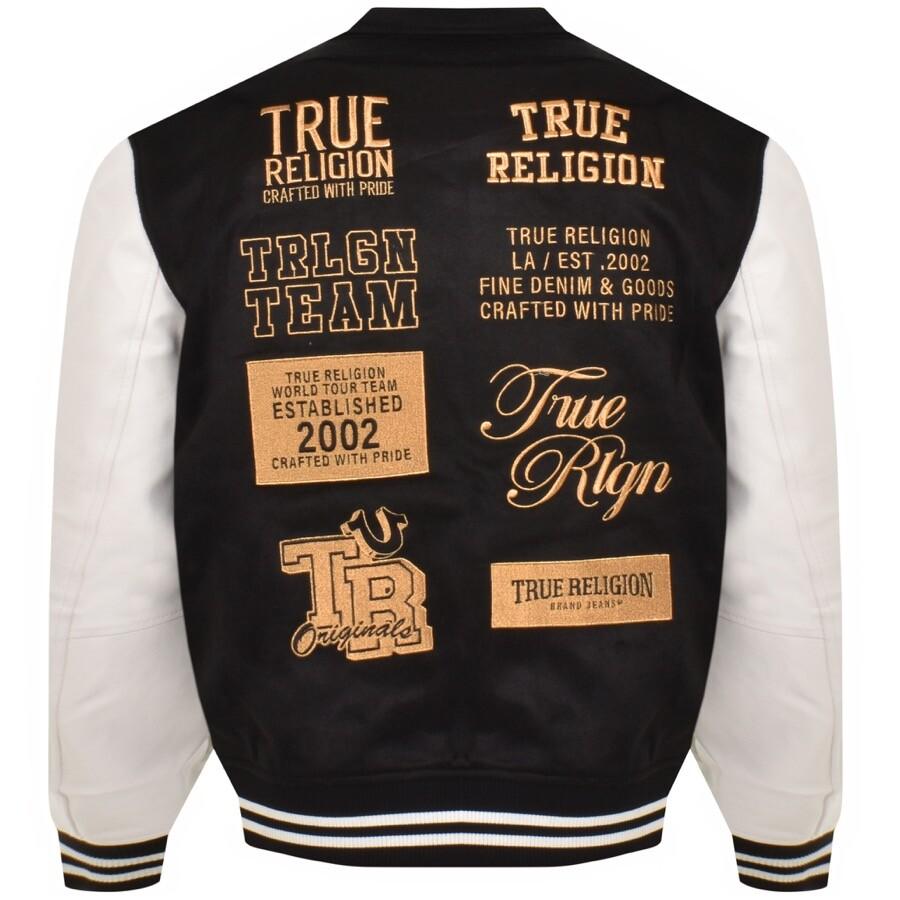True Religion Varsity Jacket in Black for Men Lyst
