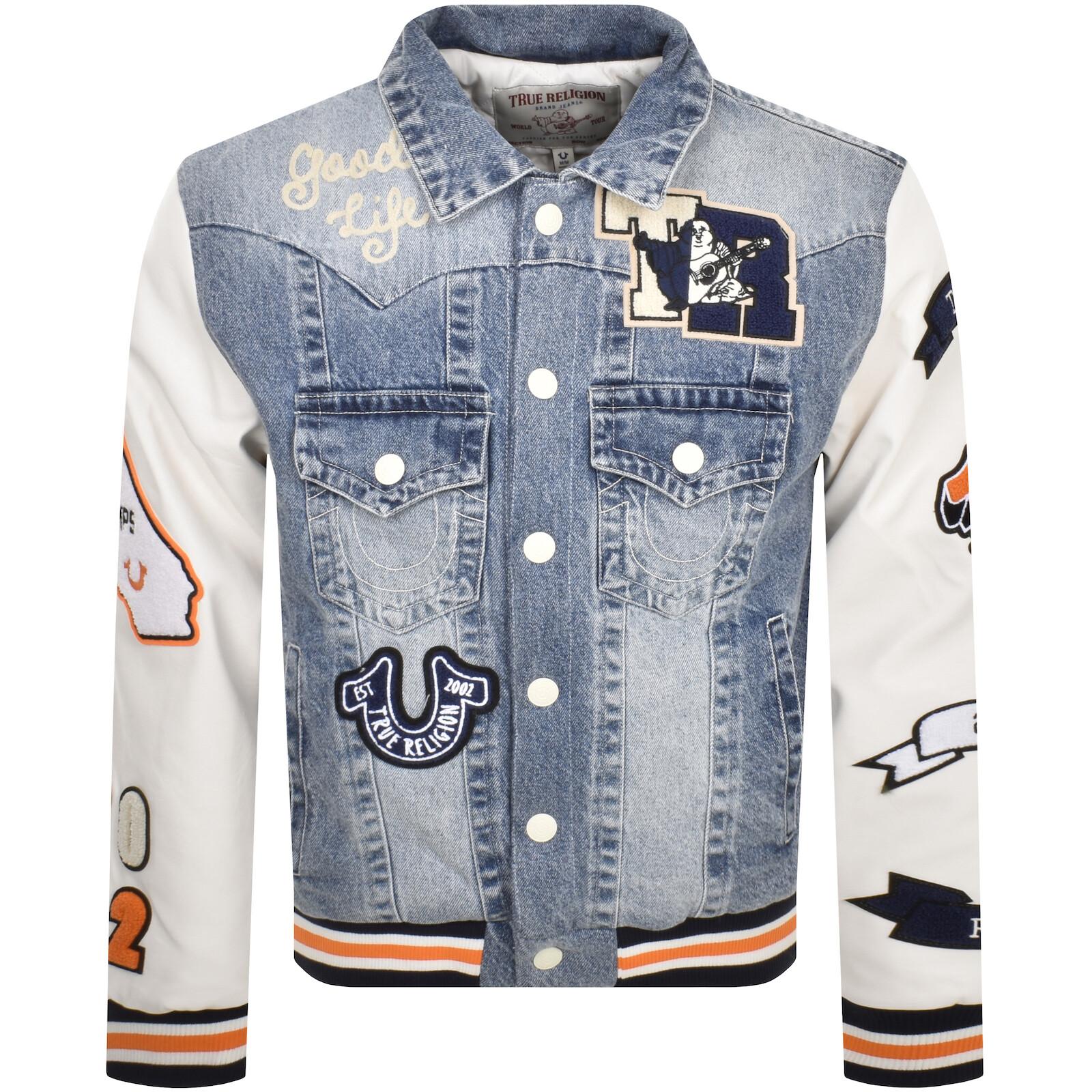 True Religion Jean Jacket Outfit TRUE RELIGION Jimmy Denim Varsity