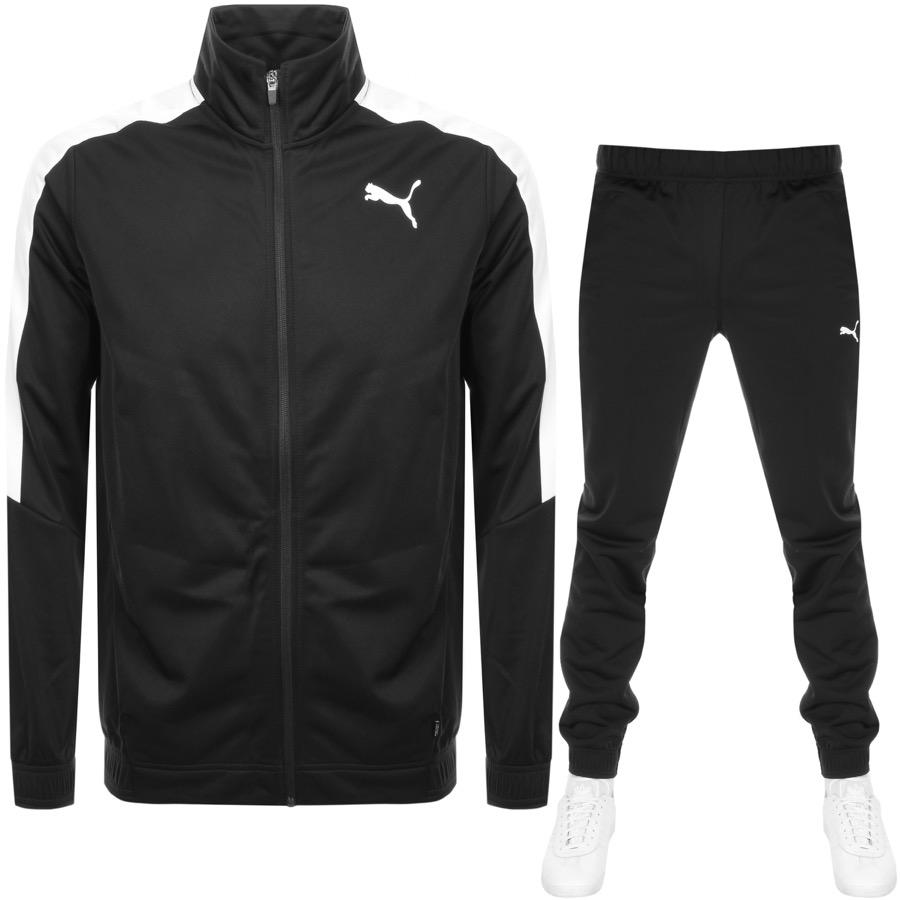 PUMA Classic Tricot Tracksuit Black in Black for Men - Lyst