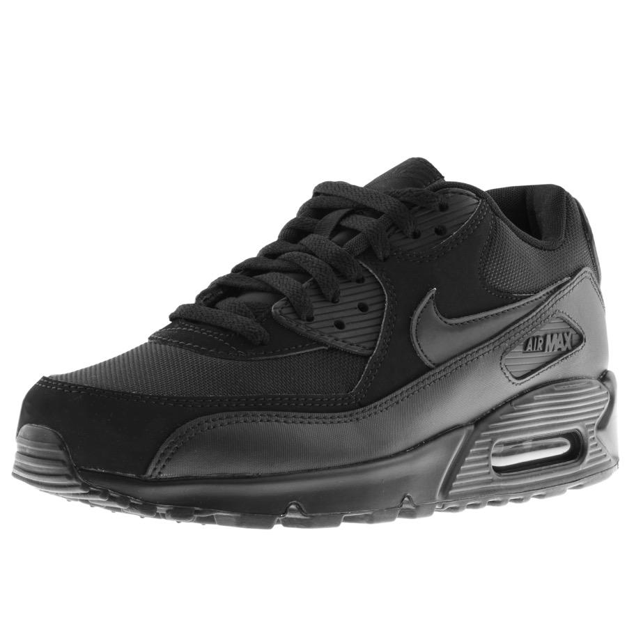 Nike Leather Air Max 90 Shoes in Black for Men - Save 75% - Lyst