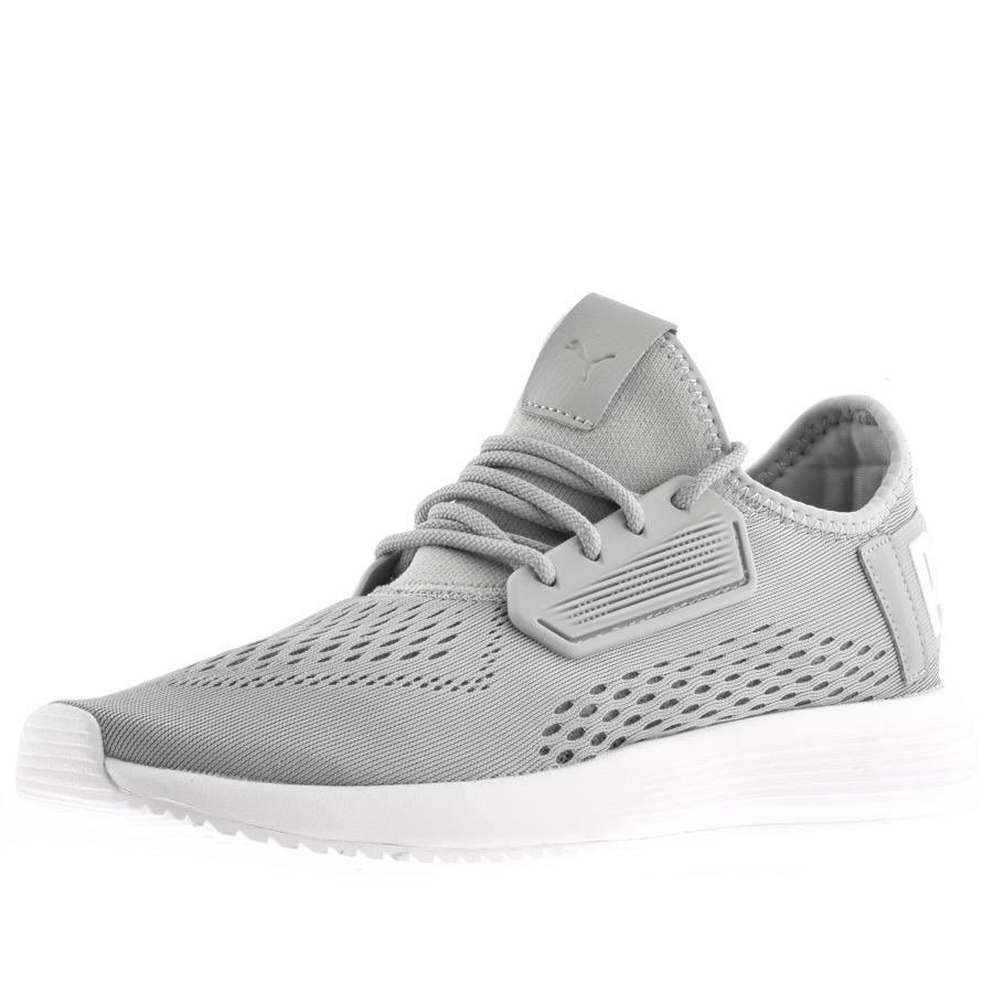 grey mesh trainers