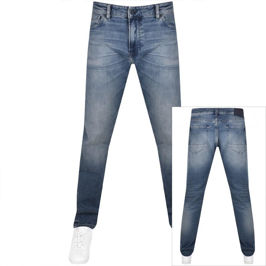 BOSS by HUGO BOSS Boss Maine Regular Fit Mid Wash Jeans in Blue for Men |  Lyst