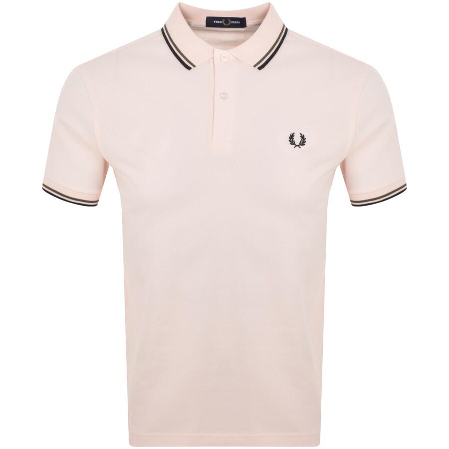 Fred Perry Twin Tipped Polo T Shirt in Pink for Men | Lyst