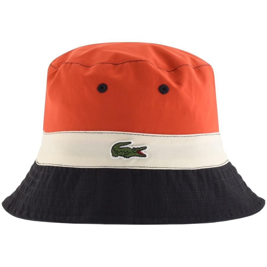 Lacoste Logo Bucket Hat Red for Men | Lyst