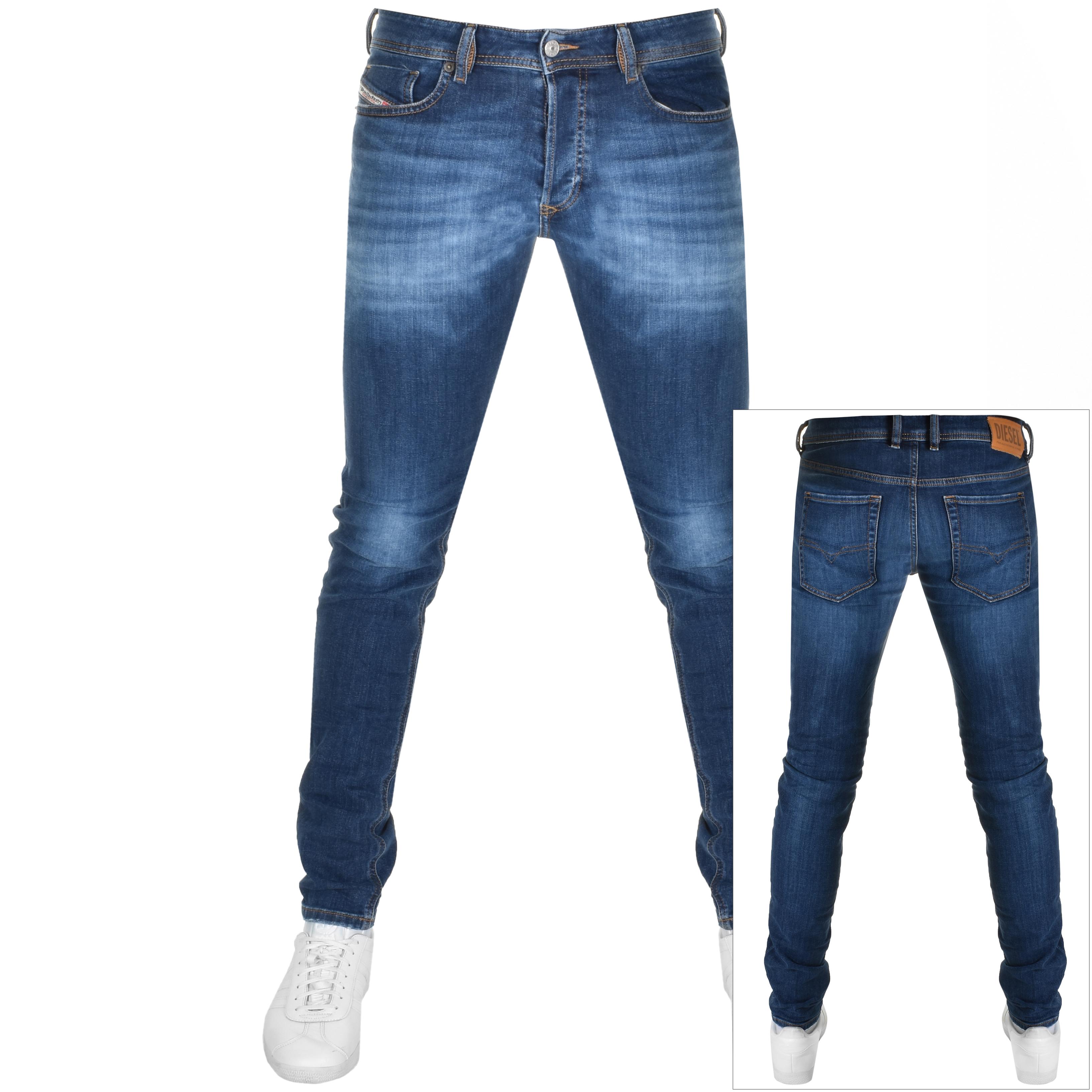 DIESEL Denim Sleenker 0097t Skinny Fit Jeans in Blue for Men - Lyst