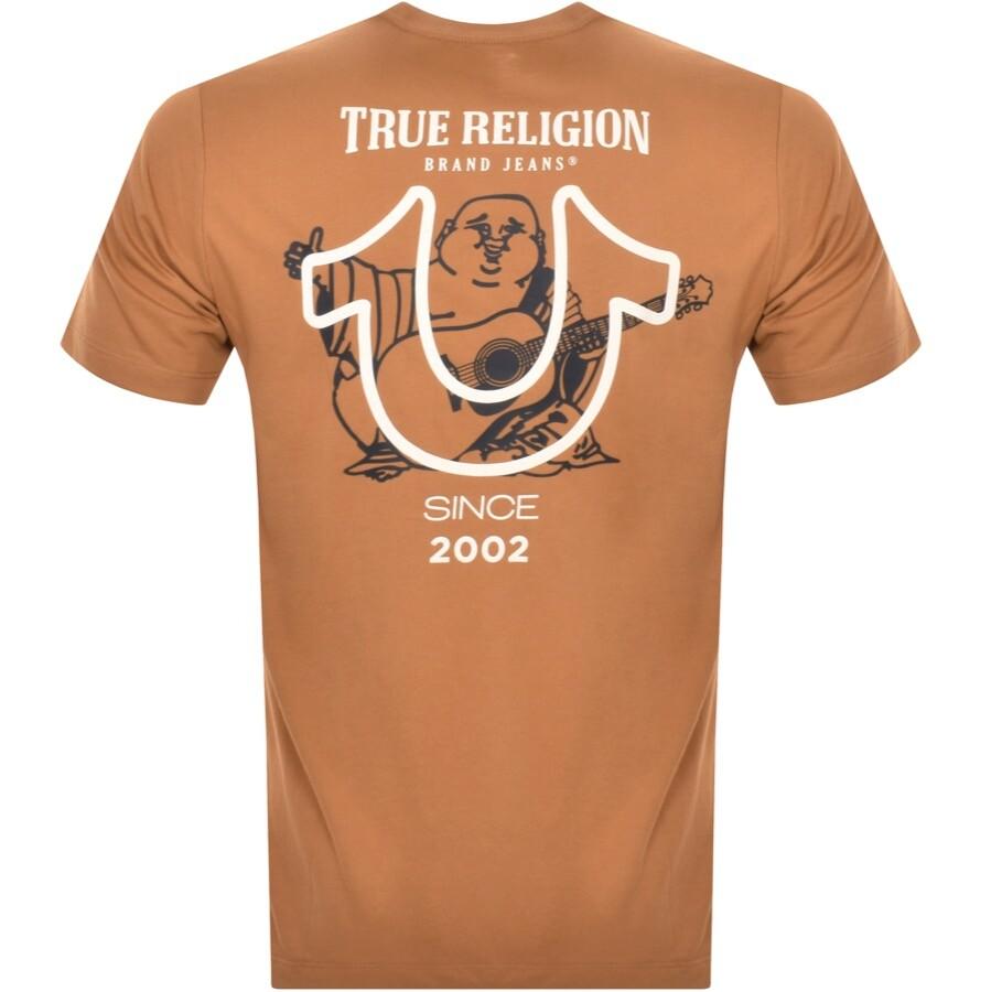 white and orange true religion shirt