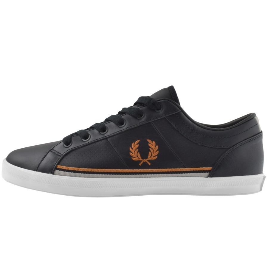 Fred Perry Baseline Leather Trainers in Blue for Men | Lyst