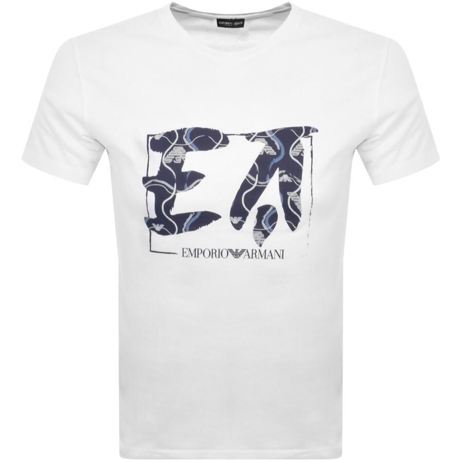 Emporio Armani Beachwear Logo T Shirt White