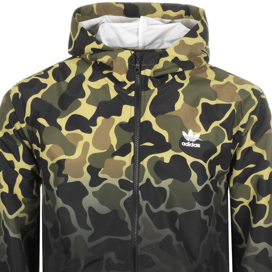 adidas Originals Camo Windbreaker Jacket Green for Men | Lyst UK