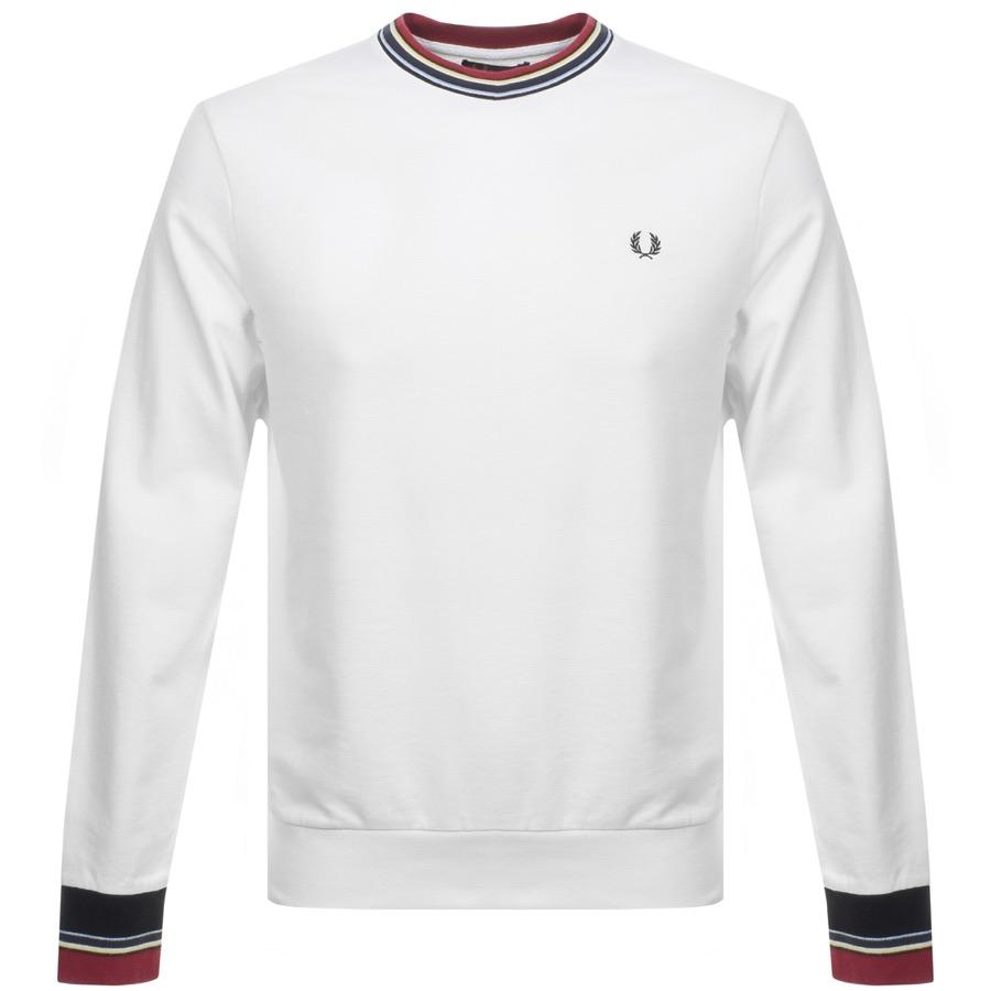 fred perry tipped crew neck jumper
