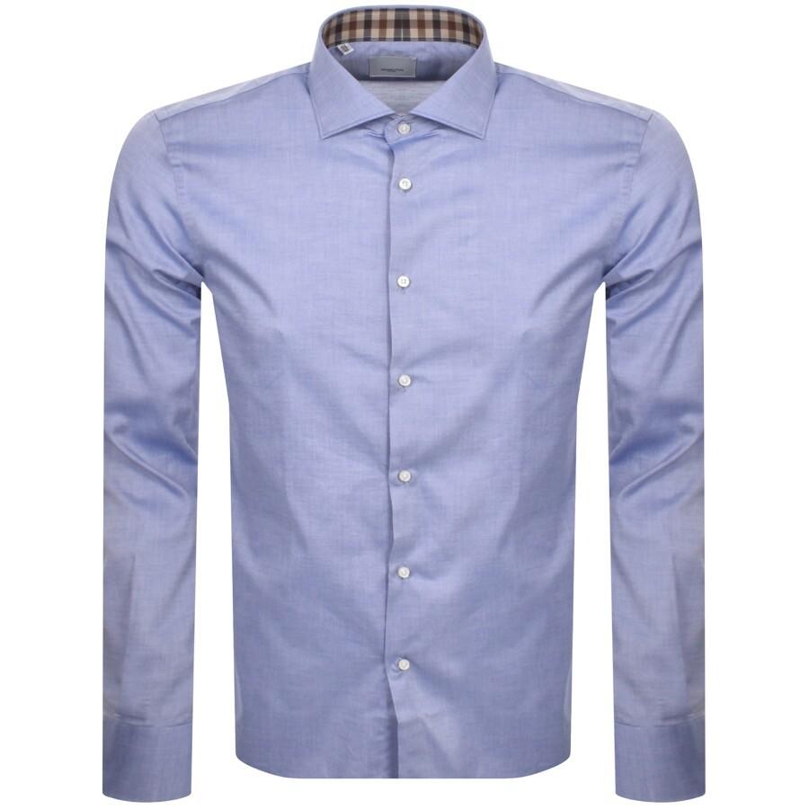 Aquascutum London Long Sleeved Shirt in Blue for Men Lyst UK