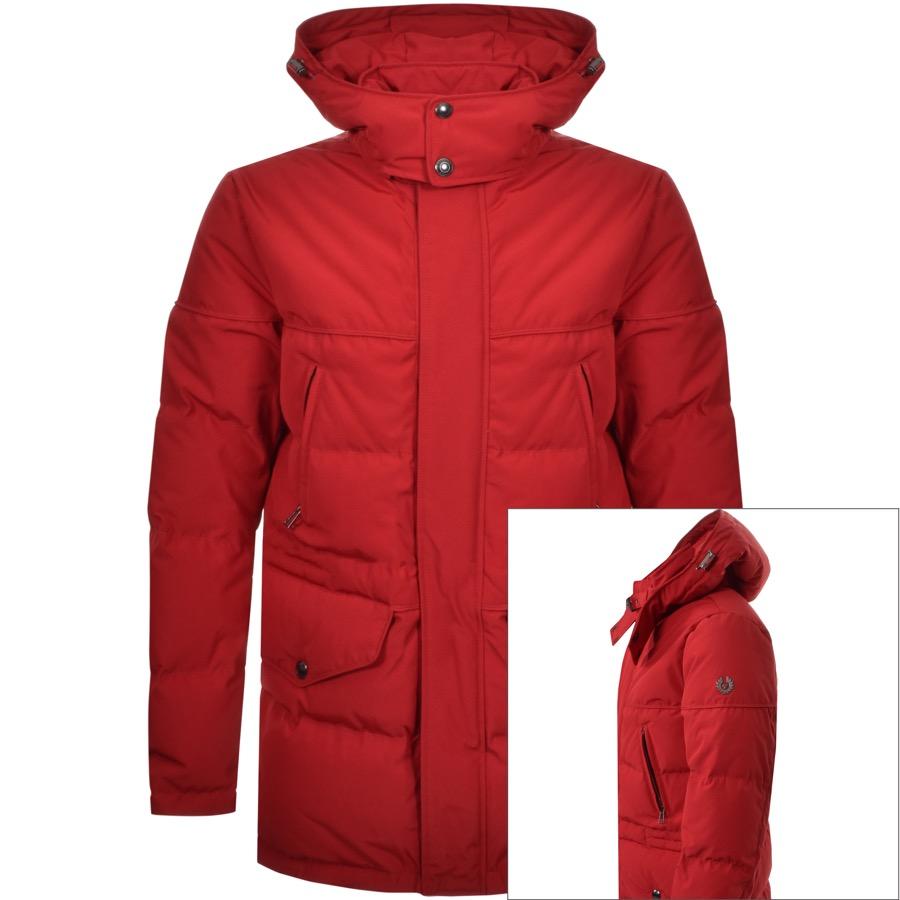 Belstaff Synthetic Traverse Parka Down Jacket in Red for Men - Lyst