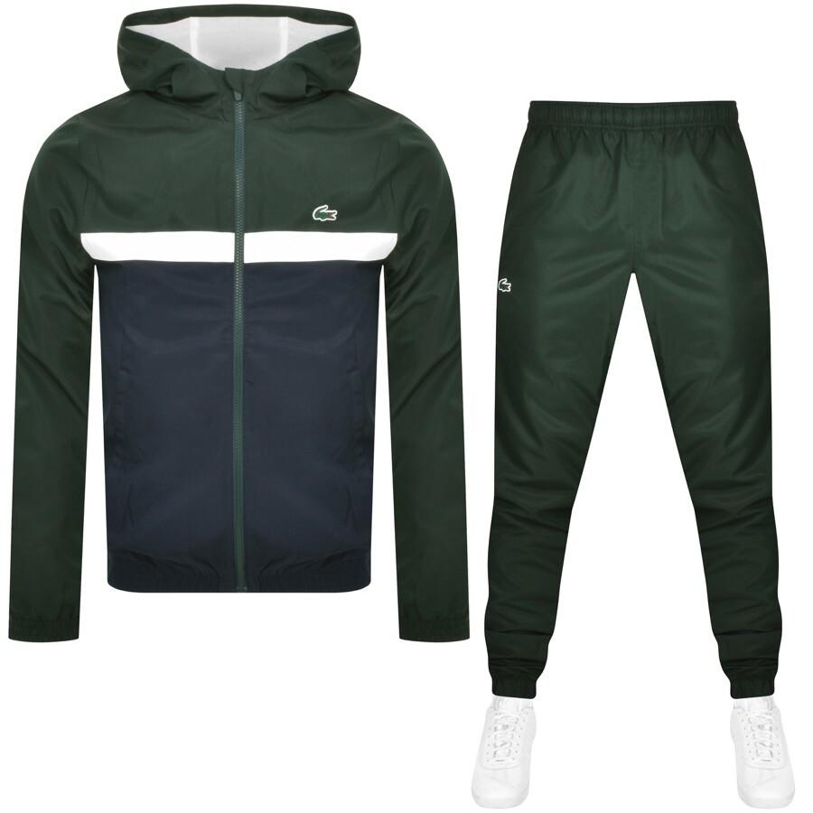 Lacoste Full Zip Hooded Tracksuit in Green for Men | Lyst