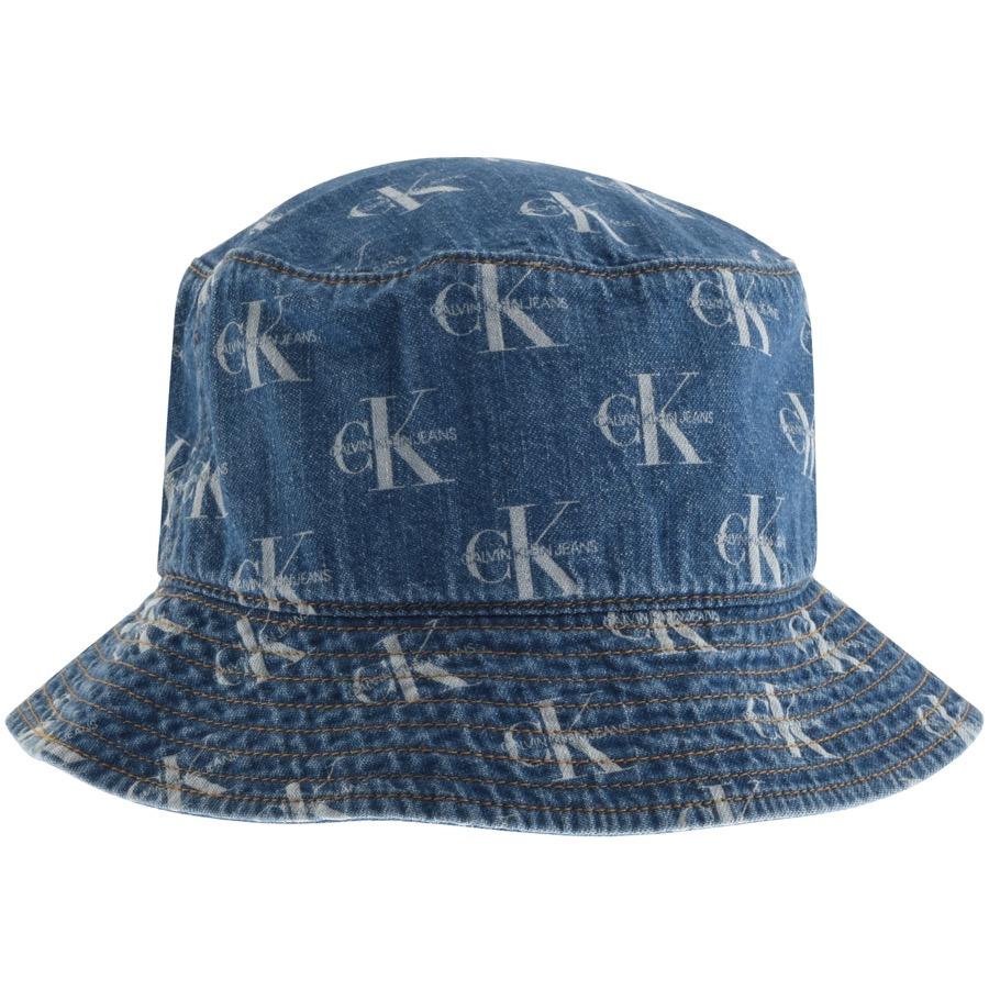 Calvin Klein Monogram-print Cotton Bucket Hat in Denim (Blue) for 
