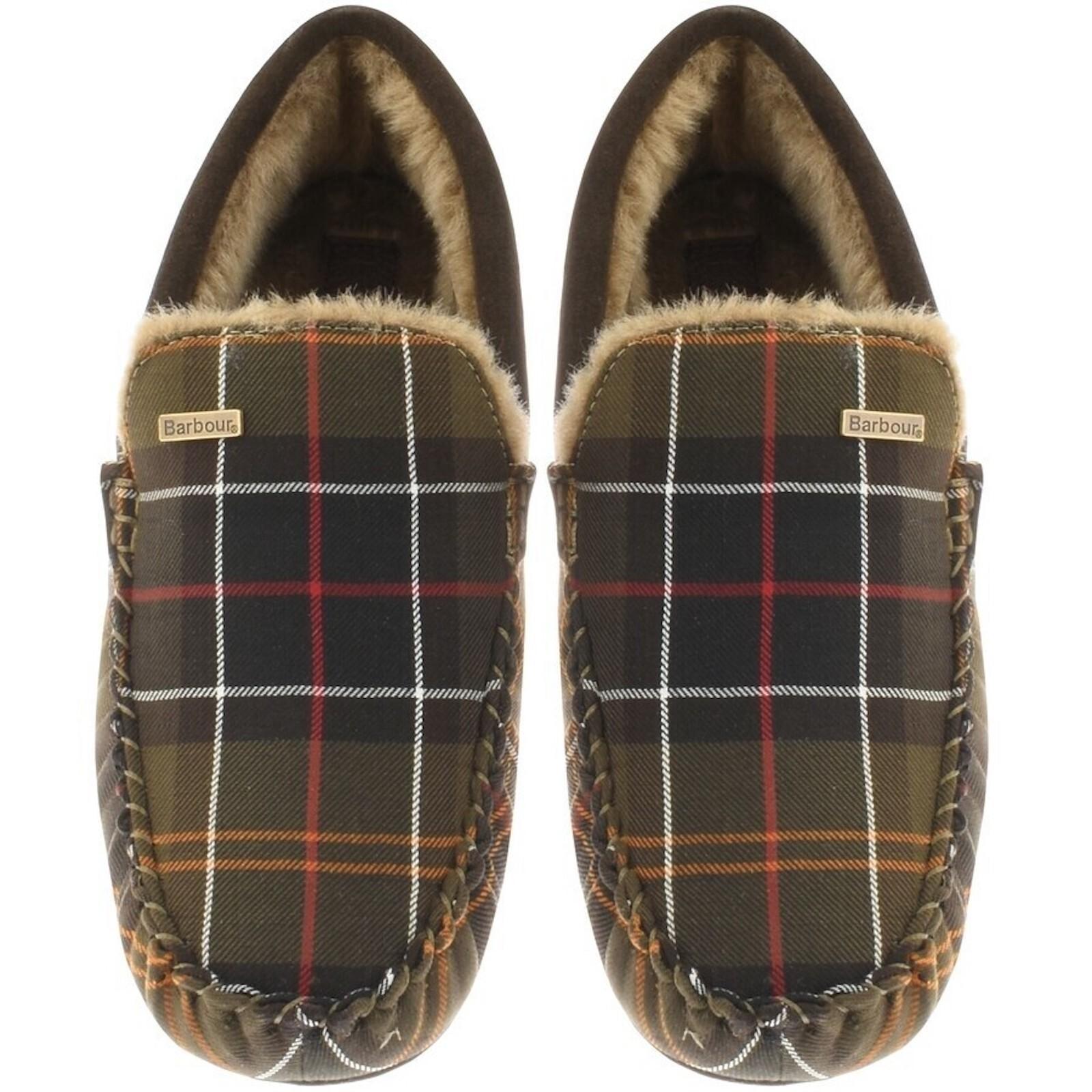 Barbour Monty Tartan Slippers in Green for Men Lyst UK