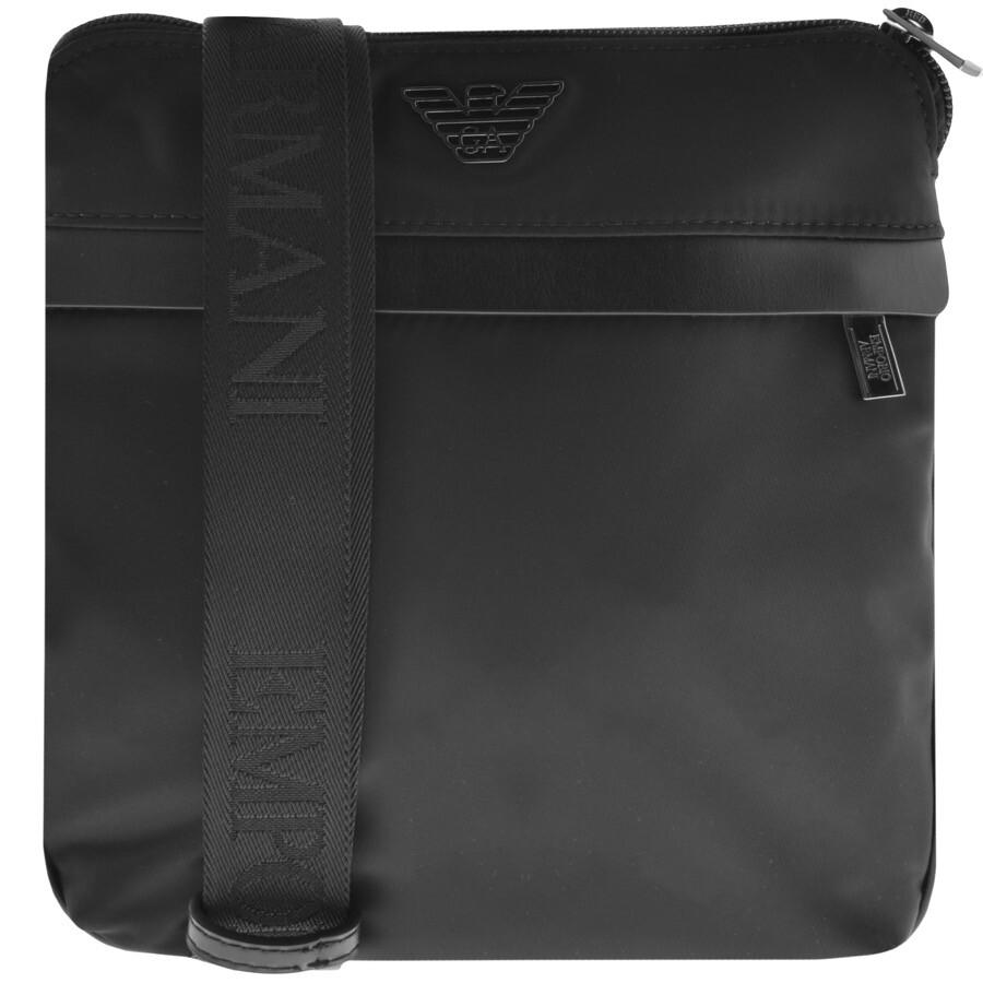 Armani Emporio Logo Messenger Bag in Black for Men | Lyst