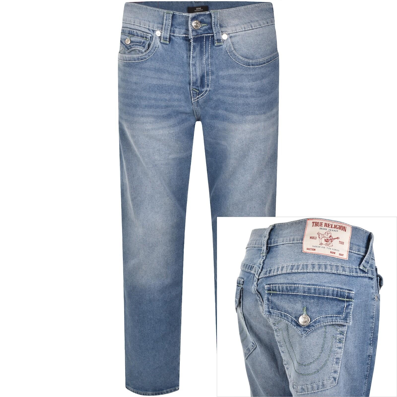 TRUE RELIGION Geno Big T Flap Slim Jeans in Blue for Men | Lyst UK