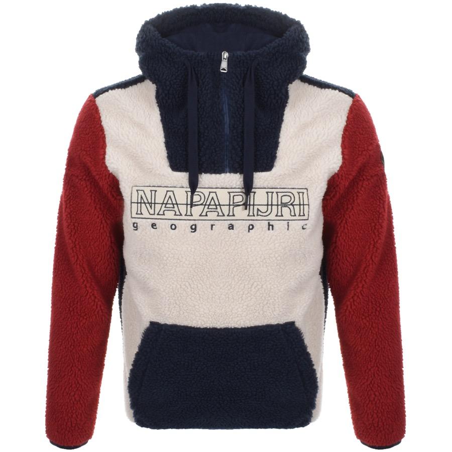 Napapijri Teide 2 Hooded Logo Fleece in Natural for Men | Lyst