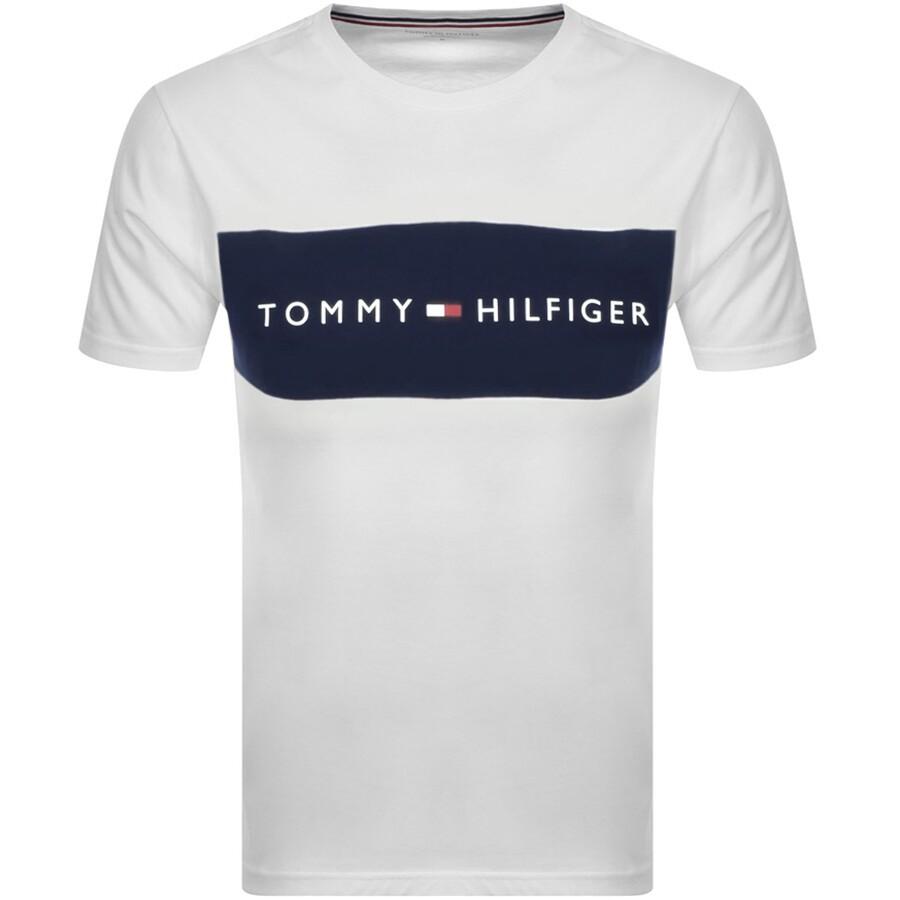Tommy Hilfiger Cotton Lounge Logo Flag T Shirt in White for Men - Save 68%  | Lyst
