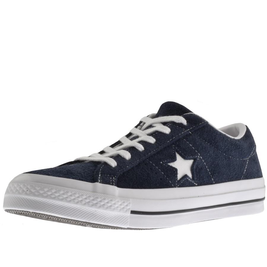 Converse One Star Suede Trainers Navy 