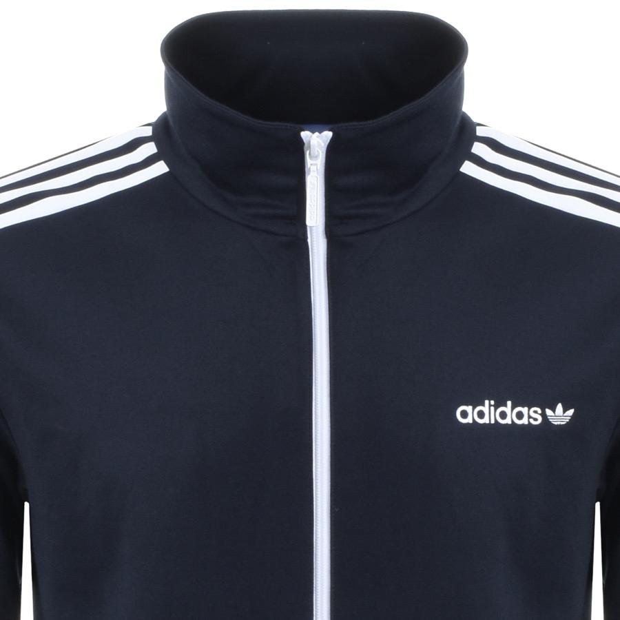 adidas beckenbauer track top navy